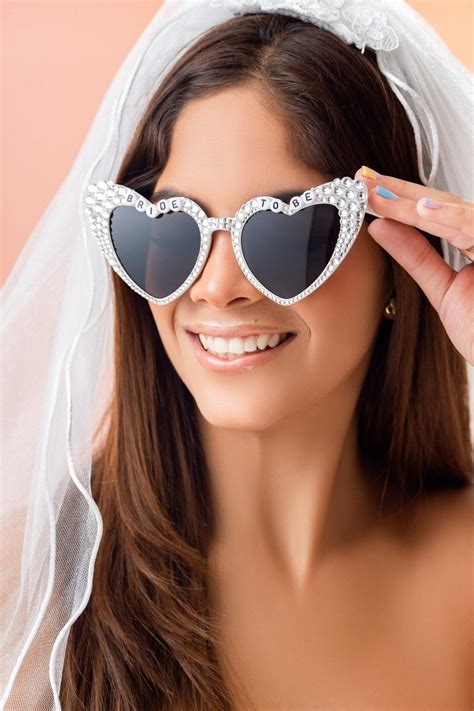 Bride To Be Embellished Heart Sunglasses Etsy