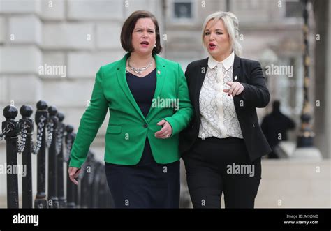 Sinn Fein Leader Mary Lou Mcdonald And Deputy Leader Michelle O Neill