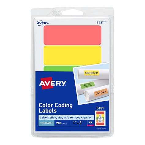 Removable Printable Labels