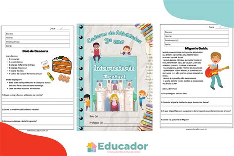 Atividades De Interpreta O De Texto Para Ano Educador