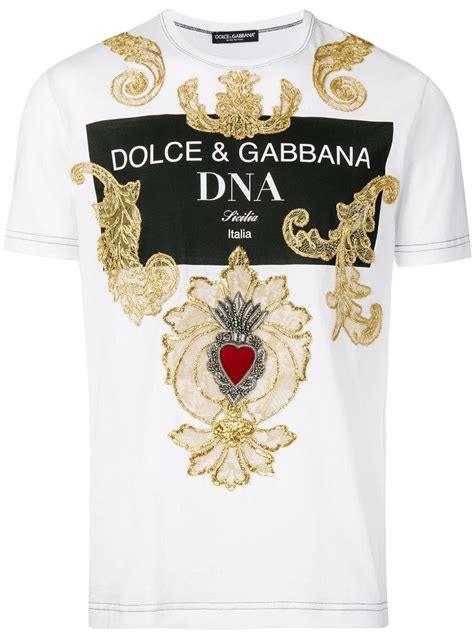 Dolce And Gabbana Baroque Embroidered T In Hwy70 Dandg Dna1 Fdo Bianco