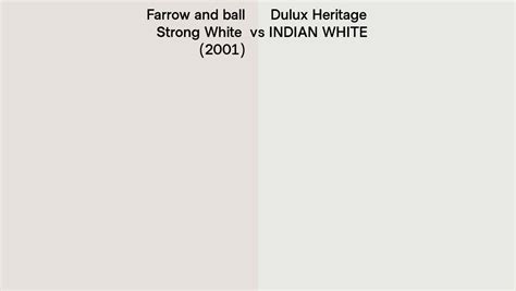 Farrow And Ball Strong White Vs Dulux Heritage Indian White Side