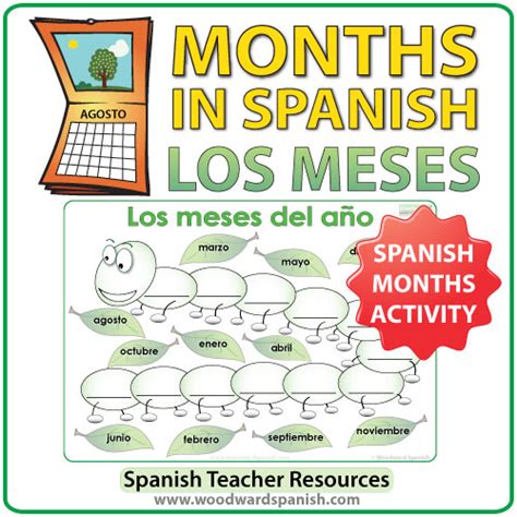 Spanish Months Activity The Caterpillar La Oruga Woodward Spanish