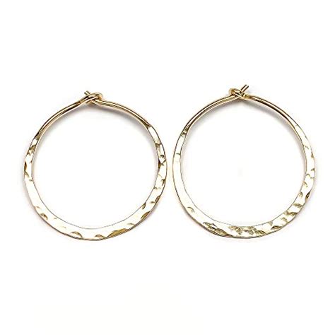 Gold Hoop Earrings For Women 14k Gold Filled 20ga 15mm