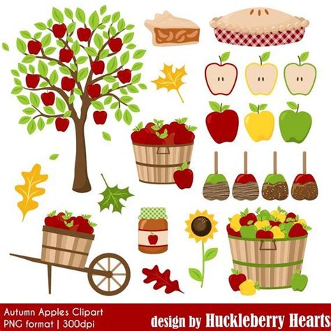 Apple Clipart Fall Clipart Candy Apples Caramel Apples - Etsy | Clip ...