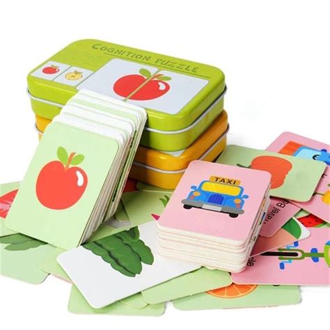 Kids Montessori Educativos Fun English Word Pocket Flash Card Baby