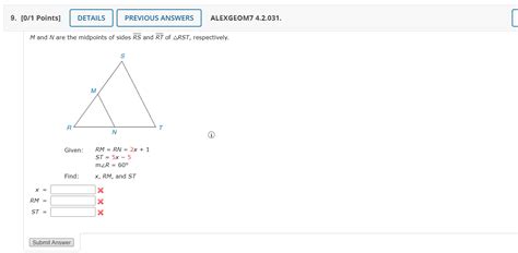 Solved Points Details Previous Answers Alexgeom Chegg