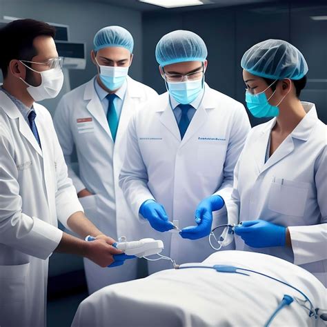 Premium Ai Image Operating Room Doctor Team