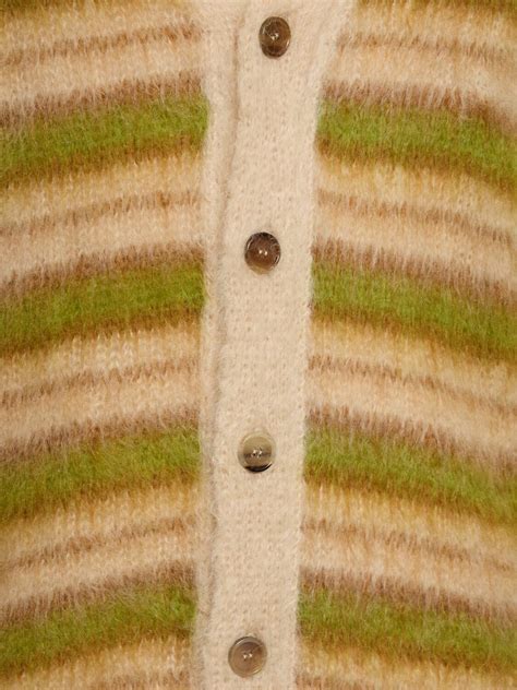 MARNI Iconic Mohair Blend Knit Cardigan Marni