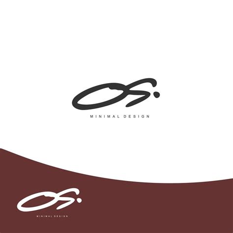 OS Initial Handwriting Or Handwritten Logo For Identity Logo With