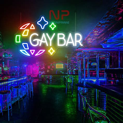Gay Bar Neon Sign Disco Ball Neon Light Rainbow Pride LED Light LGBTQ