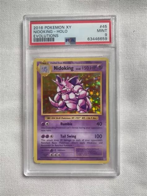 2016 POKEMON XY EVOLUTIONS Nidoking Holo 45 108 PSA 9 EUR 35 00