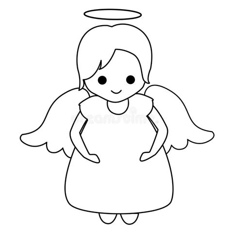 Baby Angel Leans On A Cloud Stock Vector Illustration Of Elegant