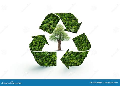 Eco Friendly Recyclation Concept D Rendering Of Green Recycle Stock