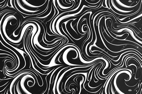 Premium Photo | Black and White Swirl Painting Generative AI