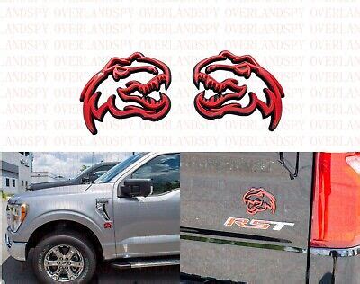 Red Black Dinosaurs T Rex Badge Emblem Symbol Fit For Ram Trx Charger