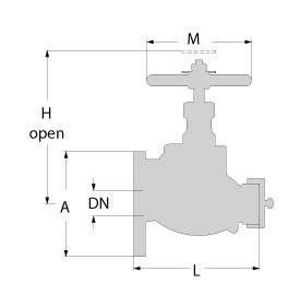 BRONZE VALVE STRAIGHT FLANGED JIS F7334 5K