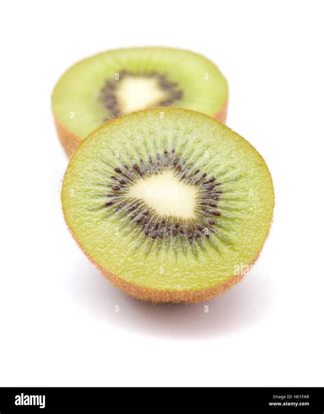 Ripe Kiwifruit Isolated On White Background Stock Photo Alamy