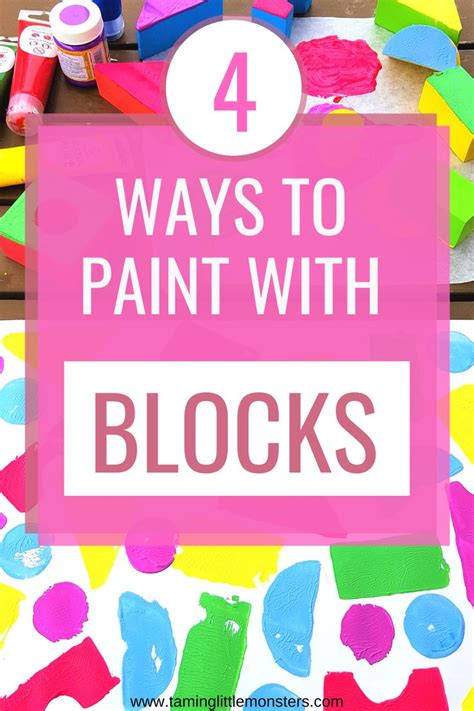 4 Easy Block Painting Art Ideas For Kids Block Painting Art