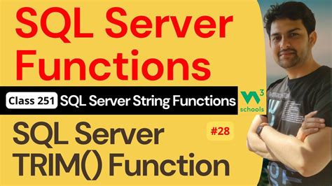 SQL Server Functions SQL Server String Functions SQL Server TRIM