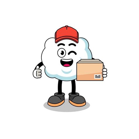 Dessin Anim De Mascotte De Nuage En Tant Que Courrier Art