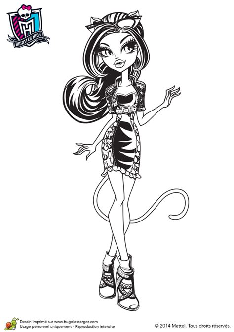 Coloriage De Monster High Catty Noir