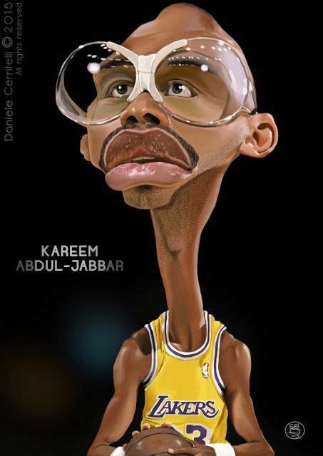 CARICATURAS DE FAMOSOS Kareem Abdul Jabbar Por Daniele Cerritelli