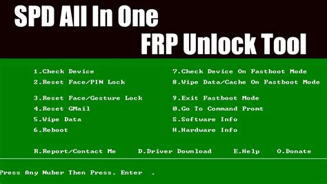 Spreadtrum SPD All In One FRP Unlock Tool All SPD Android FRP Unlock