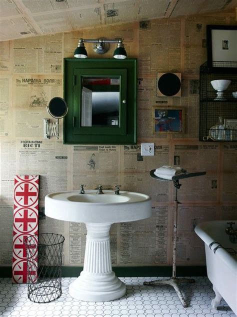 Vintage Wallpapers - Newspaper Wallpaper Bathroom - 553x740 - Download ...