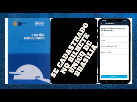 Como me cadastrar no aplicativo BRB mobilidade Bilhete único de