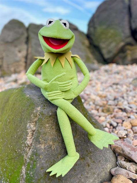 Kermit the Frog Puppet Replica Hand Puppet Muppet, 1:1 Professional ...