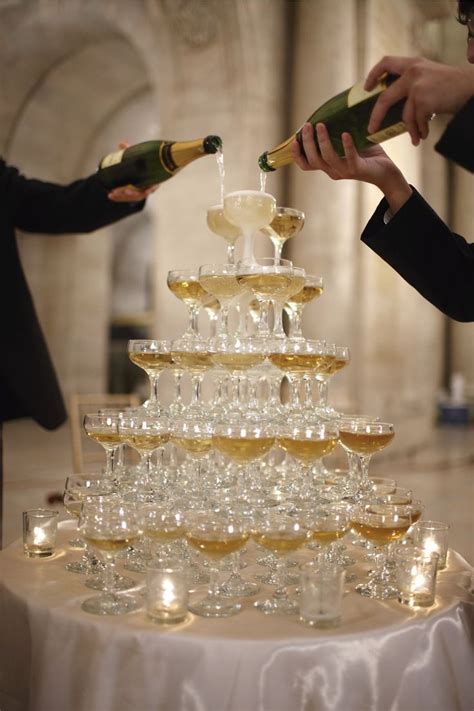 Totally Want To Try This Champagne Fountain Champagne Tower Wedding