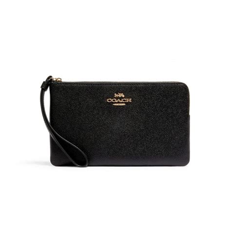 กระเป๋าสตางค์ Coach 3888 Large Corner Zip Wristlet Imblk Th