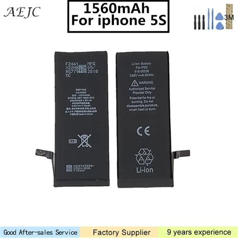 1560mAh Capacity Battery For iphone 5S Battery Replacement For iphone ...