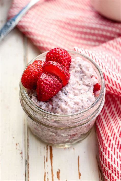 Strawberry Chia Seed Protein Pudding W Collagen Peptides Recipe