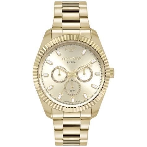 Relógio Technos Masculino Riviera Dourado 6P79BT 1D Dourado