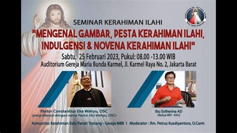 Seminar Kerahiman Ilahi Mengenal Gambar Pesta Indulgensi Novena