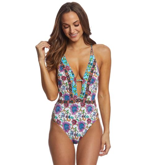 Nanette Lepore Rosarito Goddess One Piece Swimsuit At Swimoutlet