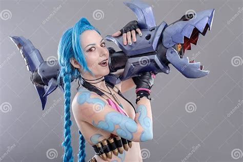 Fantasy Action Hero Jinx The Loose Cannon League Of Legends Stock