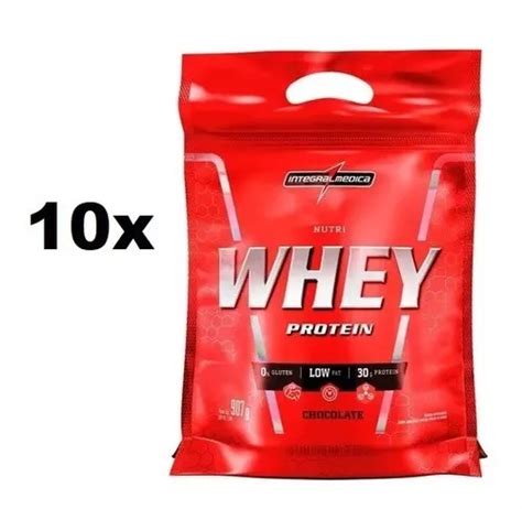 Combo 10x Nutri Whey 900g Integral Medica Atacado Frete Grátis