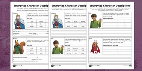 Improving Character Descriptions Activity Teacher Made