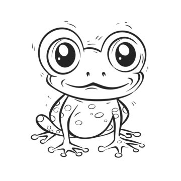 Frog Cartoon Outline