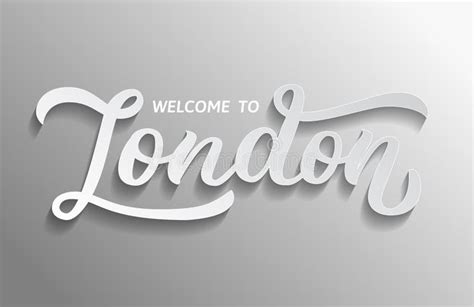 London Hand Lettering And Tower Bridge Vector Illustration The Hand