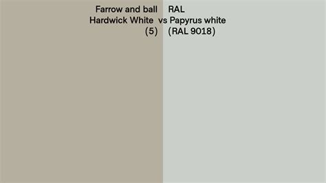 Farrow And Ball Hardwick White 5 Vs Ral Papyrus White Ral 9018 Side