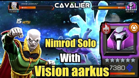 Nimrod Solo With Vision Aarkus Cavalier Marvel Contest Of Champions