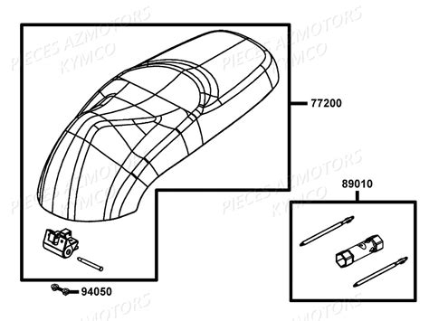 SELLE pièces KYMCO neuves Pièces LIKE 50 4T MMC EURO2 KG10AX pièces