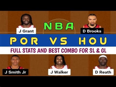 Por Vs Hou Dream Team Por Vs Hou Dream Pridiction Nba Team