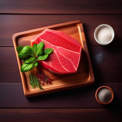 Premium Photo Raw Beef Filet Mignon Steak On A Wooden Board With