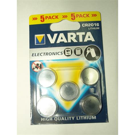 Set 5 Baterii Varta Electronics CR2016 Lithium EmarShop