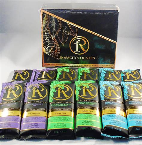 Dark Chocolate Variety Pack Pack Of 12 Bars Ross Chocolates